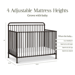 Winston 4-in-1 Convertible Crib in Vintage Iron