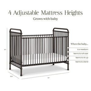 Abigail 3-in-1 Convertible Crib in Vintage Iron