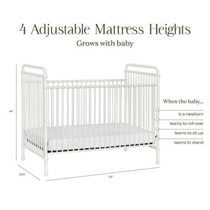 Abigail 3-in-1 Convertible Crib in Washed White