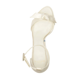 Clarita Platform Bridal 120 in Satin Bianco