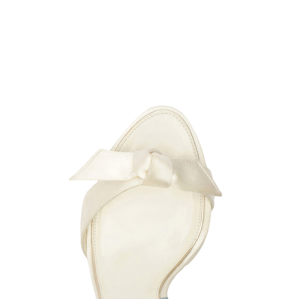 Clarita Bridal Platform Bridal 120 in Satin Bianco