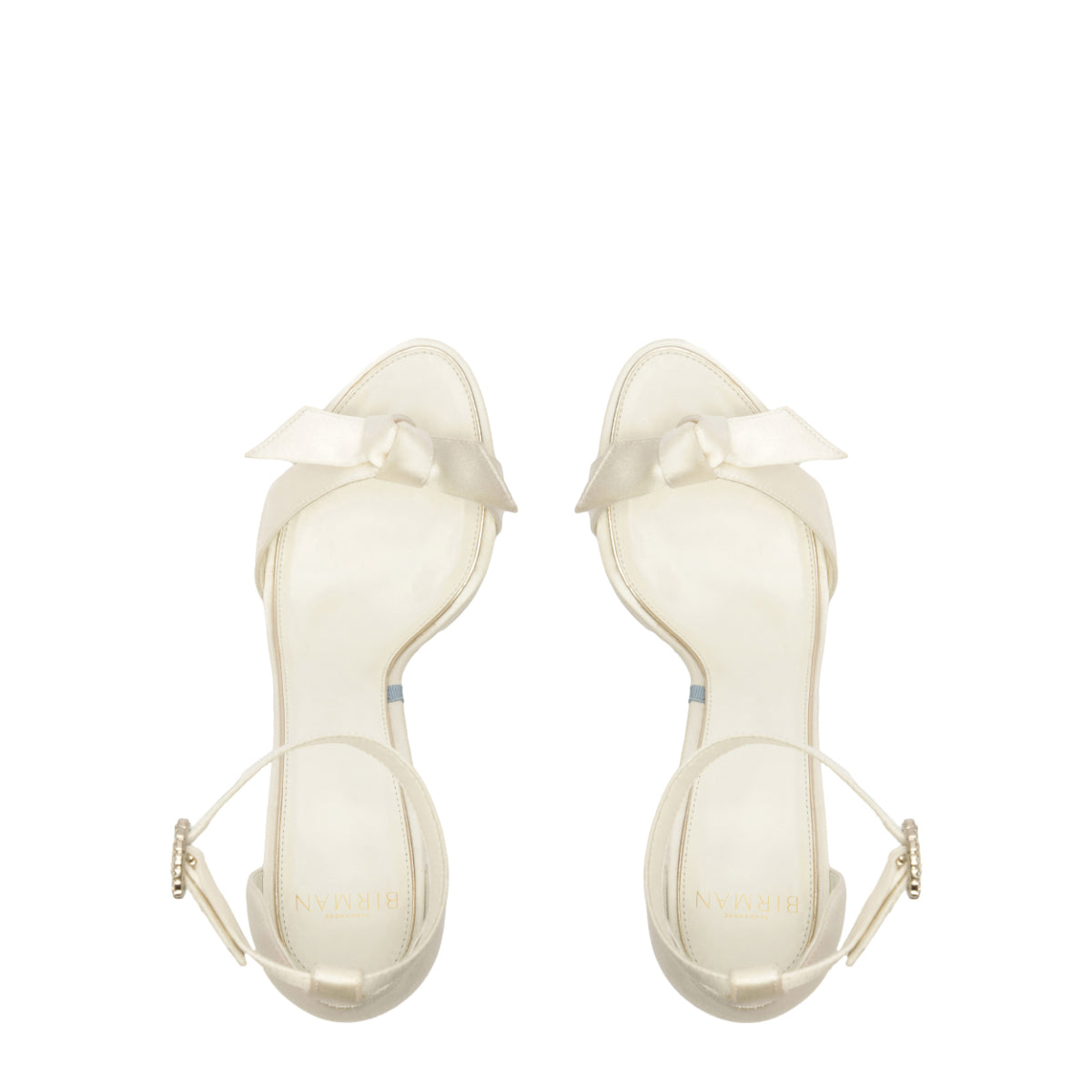 Clarita Platform Bridal 120 in Satin Bianco
