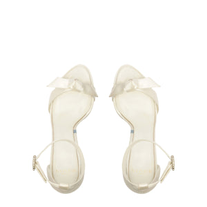 Clarita Platform Bridal 120 in Satin Bianco