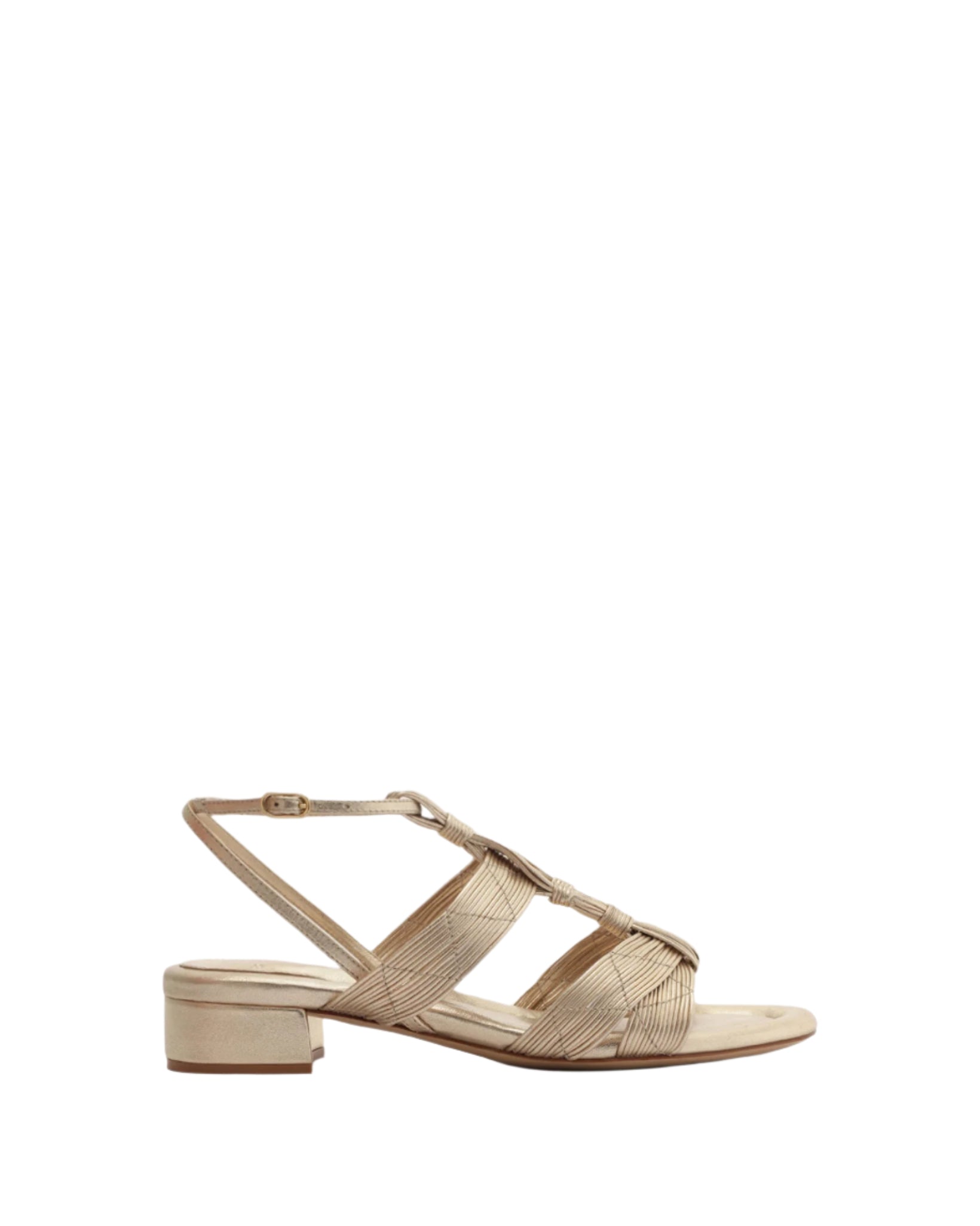 Olga Block 30 Sandal in Golden