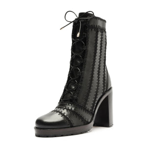 Regina Combat Block 90 Bootie in Black