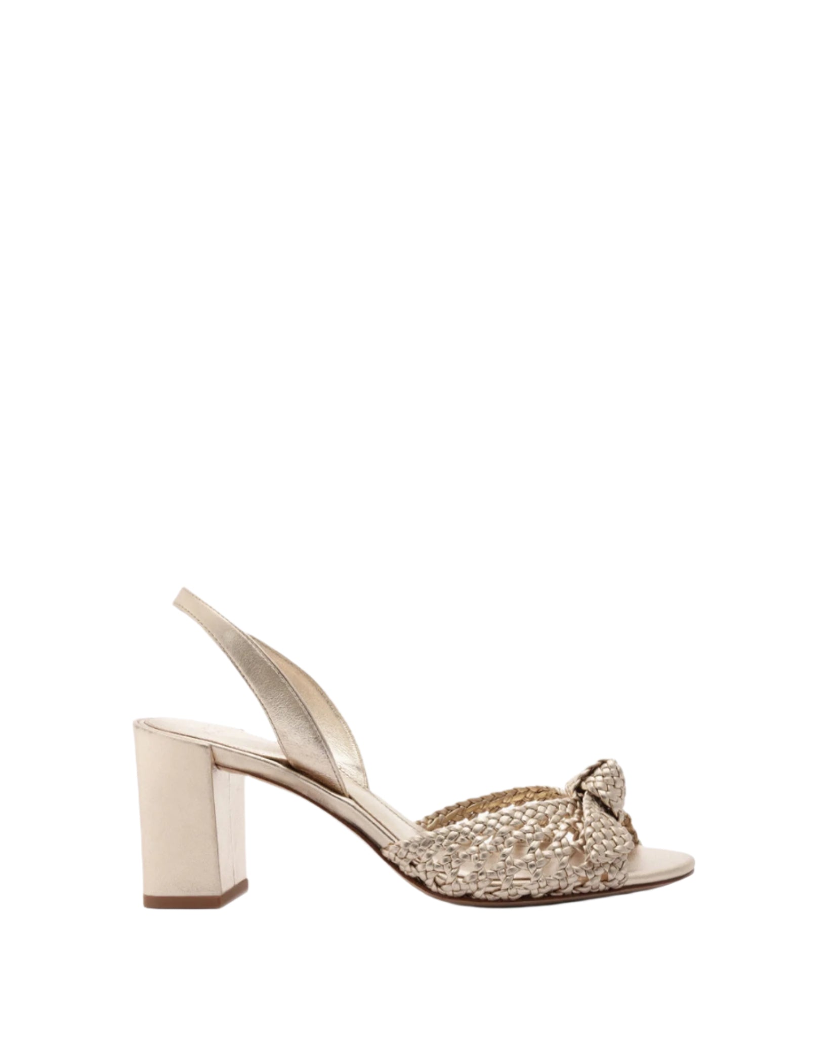 Easy Clarita Block 75 Tresse Sandal in Golden