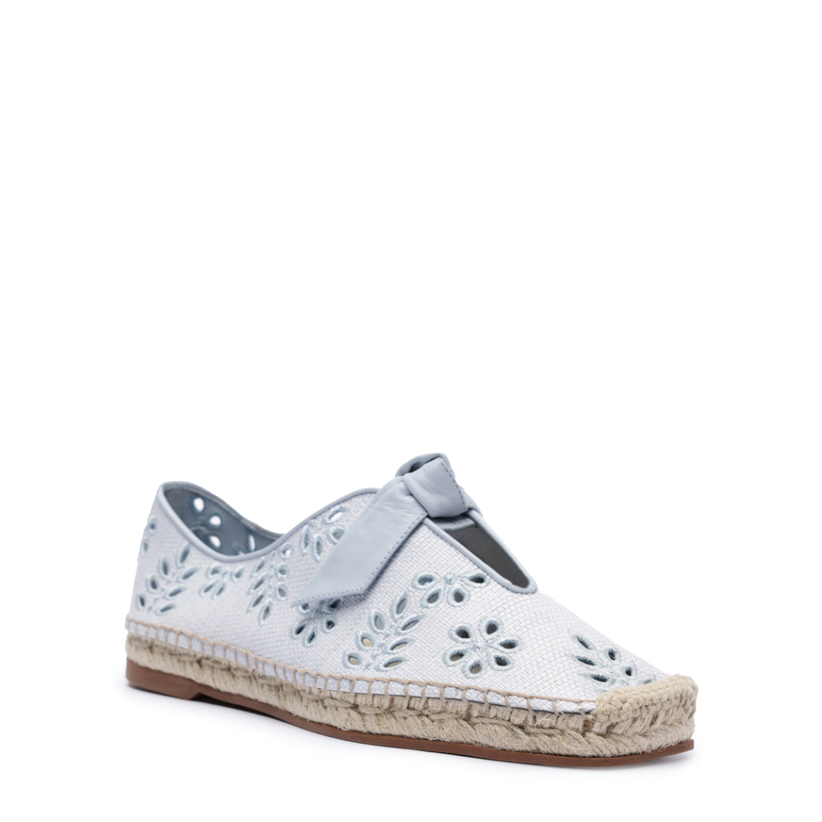 Clarita Summer Slipper Embroidery in Serene Blue