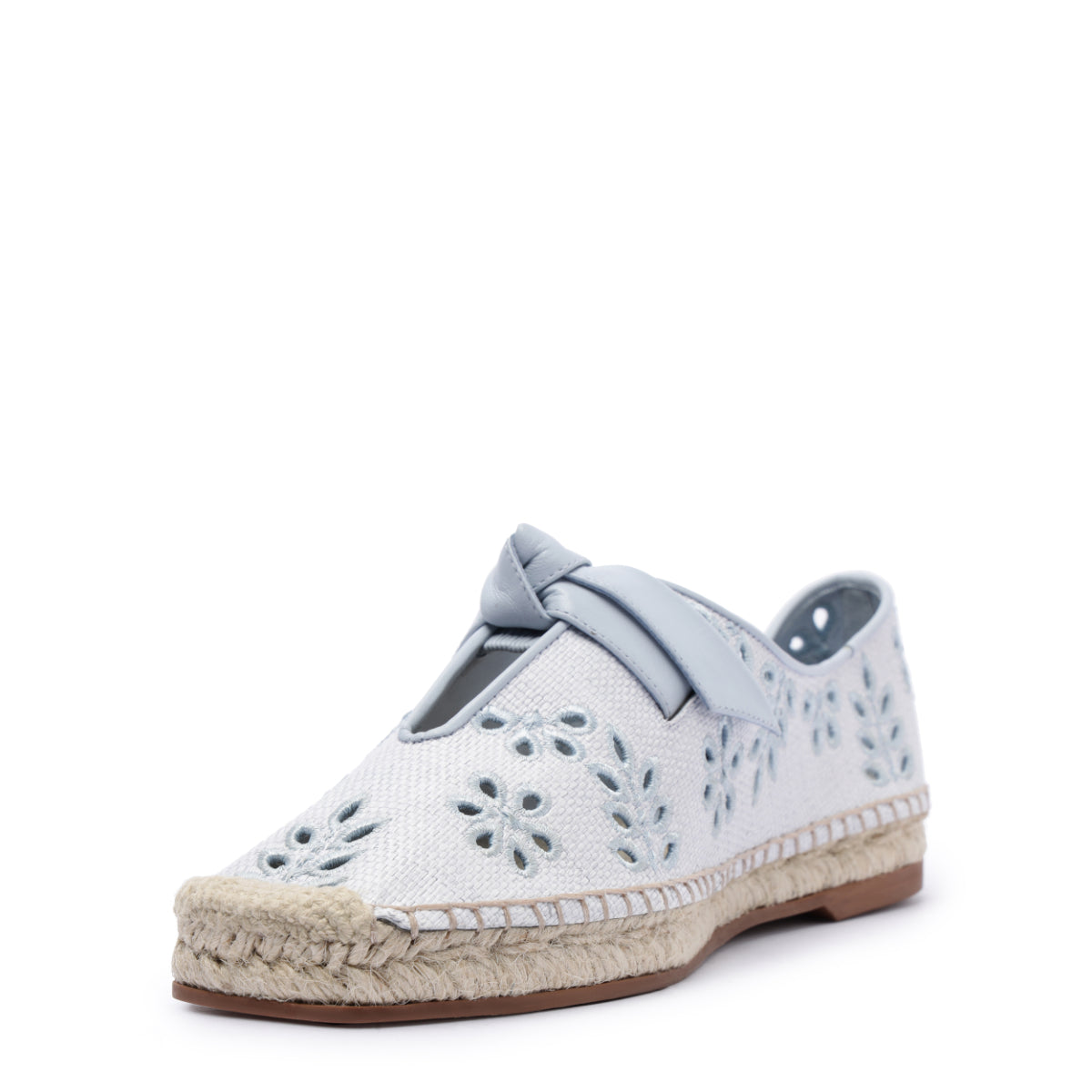 Clarita Summer Slipper Embroidery in Serene Blue
