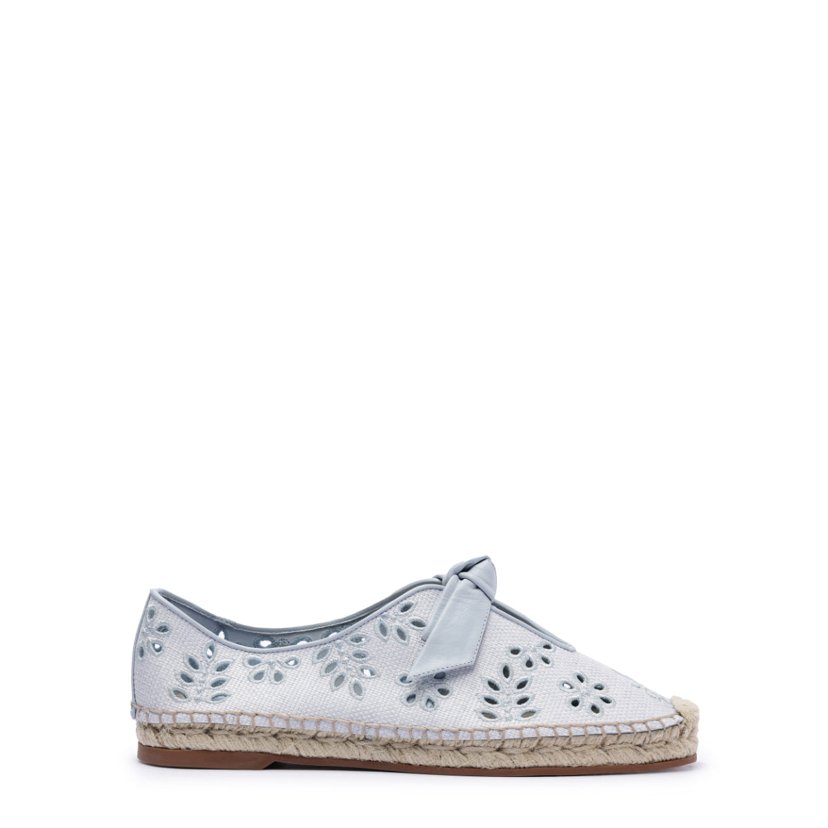 Clarita Summer Slipper Embroidery in Serene Blue