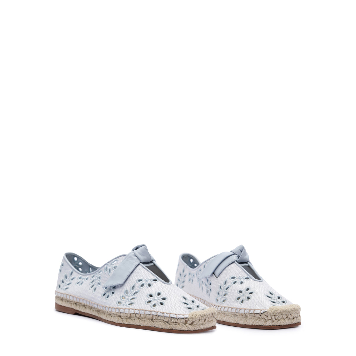 Clarita Summer Slipper Embroidery in Serene Blue