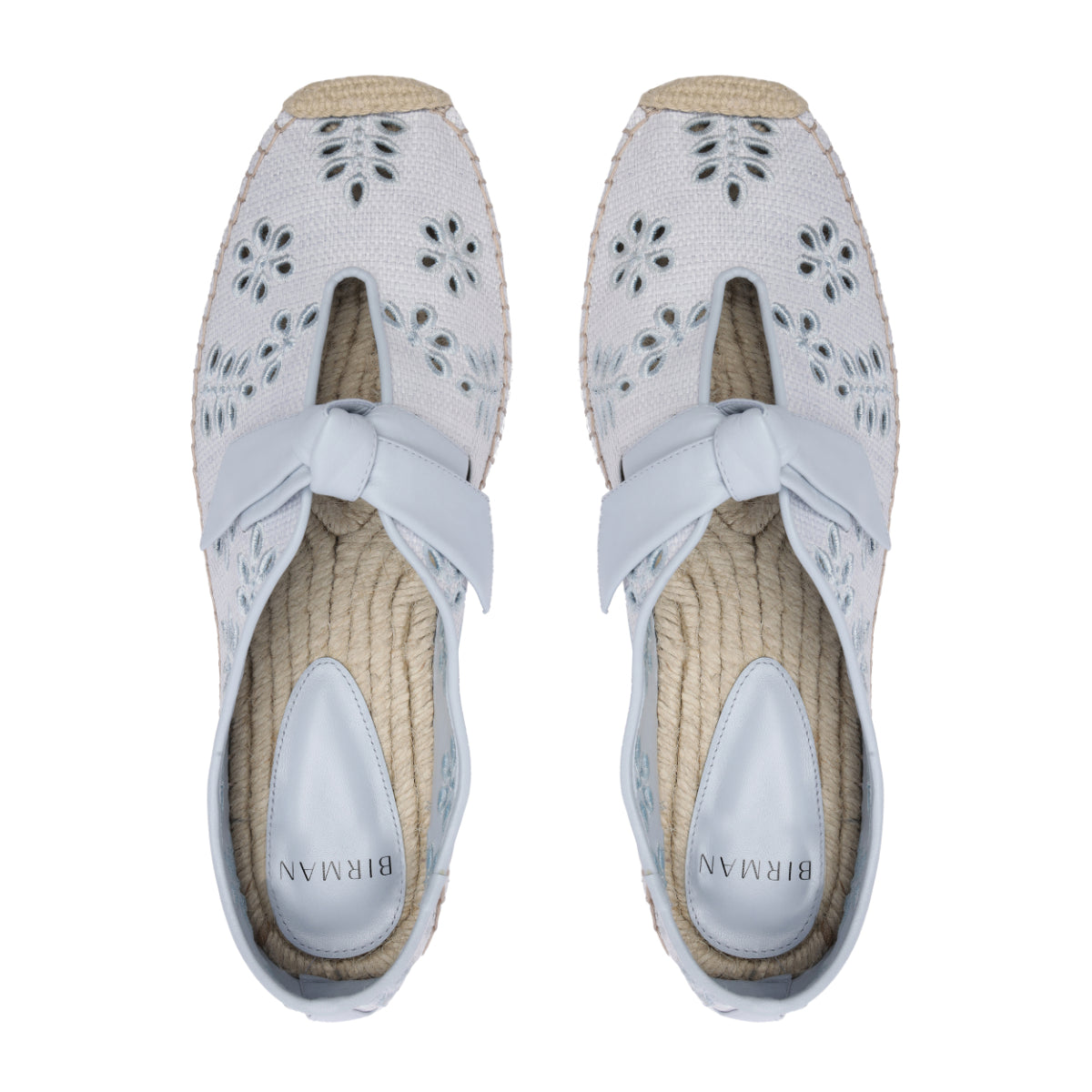 Clarita Summer Slipper Embroidery in Serene Blue