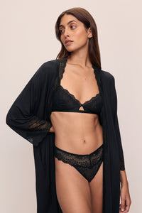 Lara Triangle Bralette in Black