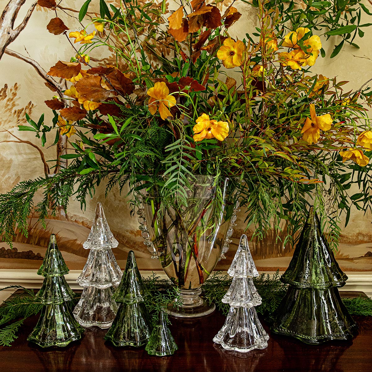 Berry & Thread 9.5" Tree in Evergreen, Set of 3