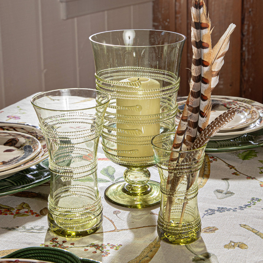 Ella 9" Corset Vase in Green