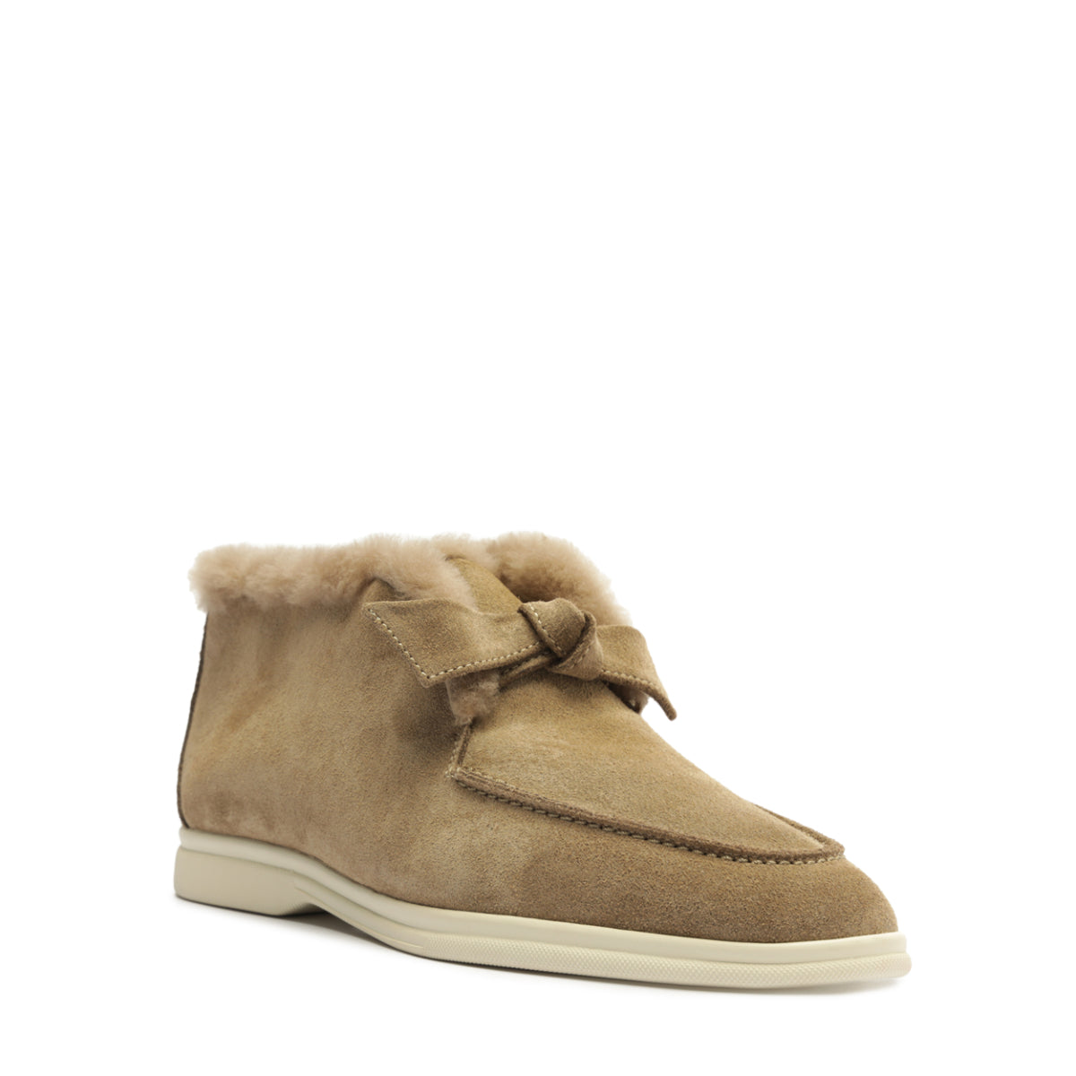 Clarita Shearling Slip On Bootie in Semolina
