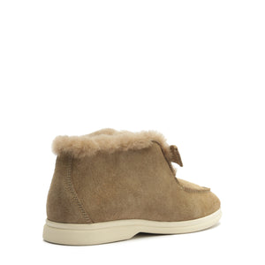 Clarita Shearling Slip On Bootie in Semolina