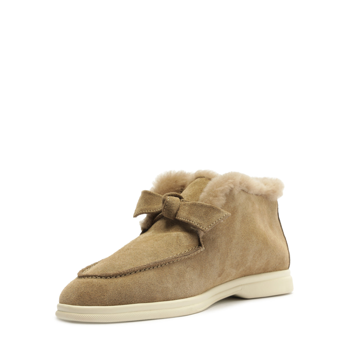 Clarita Shearling Slip On Bootie in Semolina
