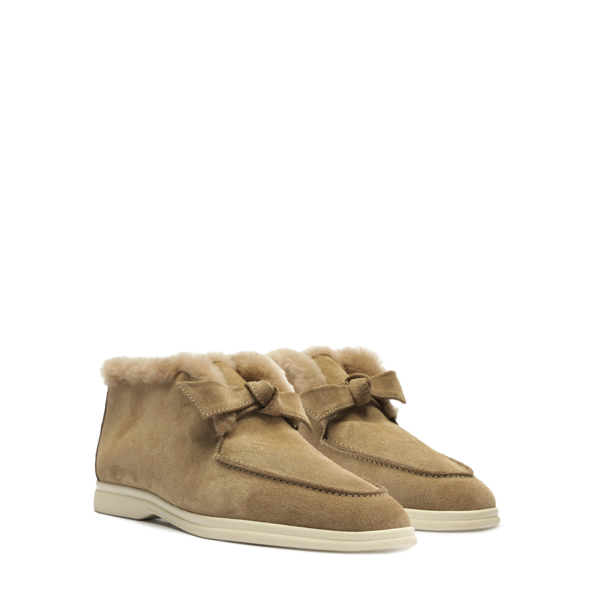 Clarita Shearling Slip On Bootie in Semolina