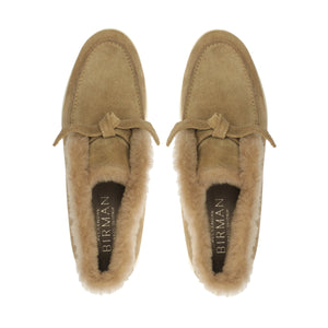 Clarita Shearling Slip On Bootie in Semolina