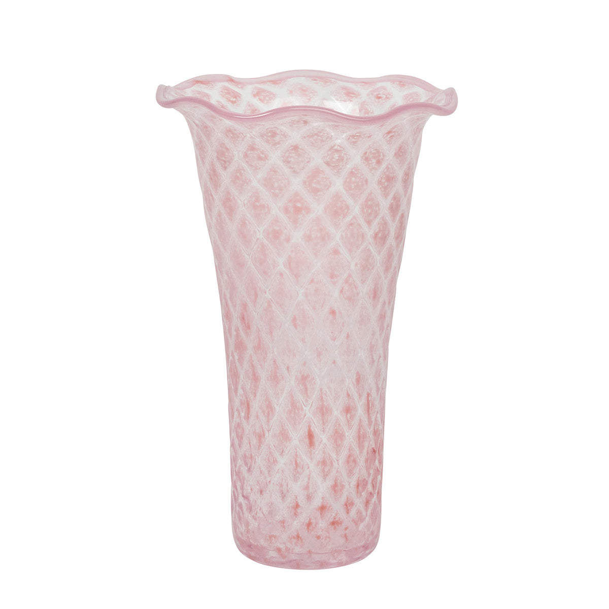 Trellis 9" Flared Vase in Blush