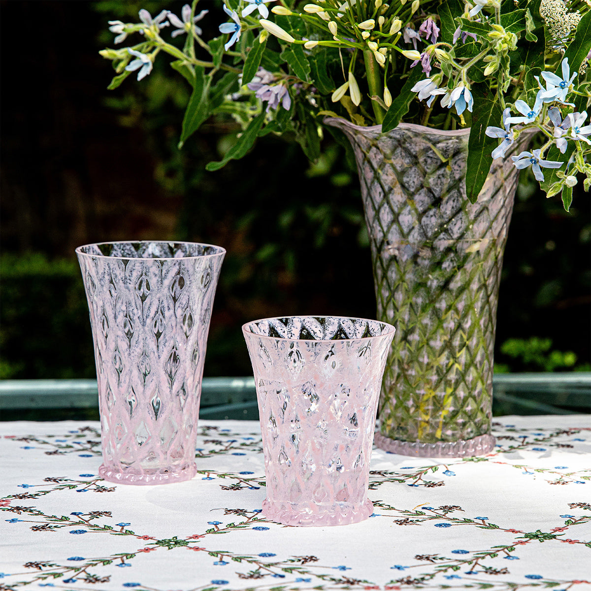 Trellis Large Tumbler in Blush