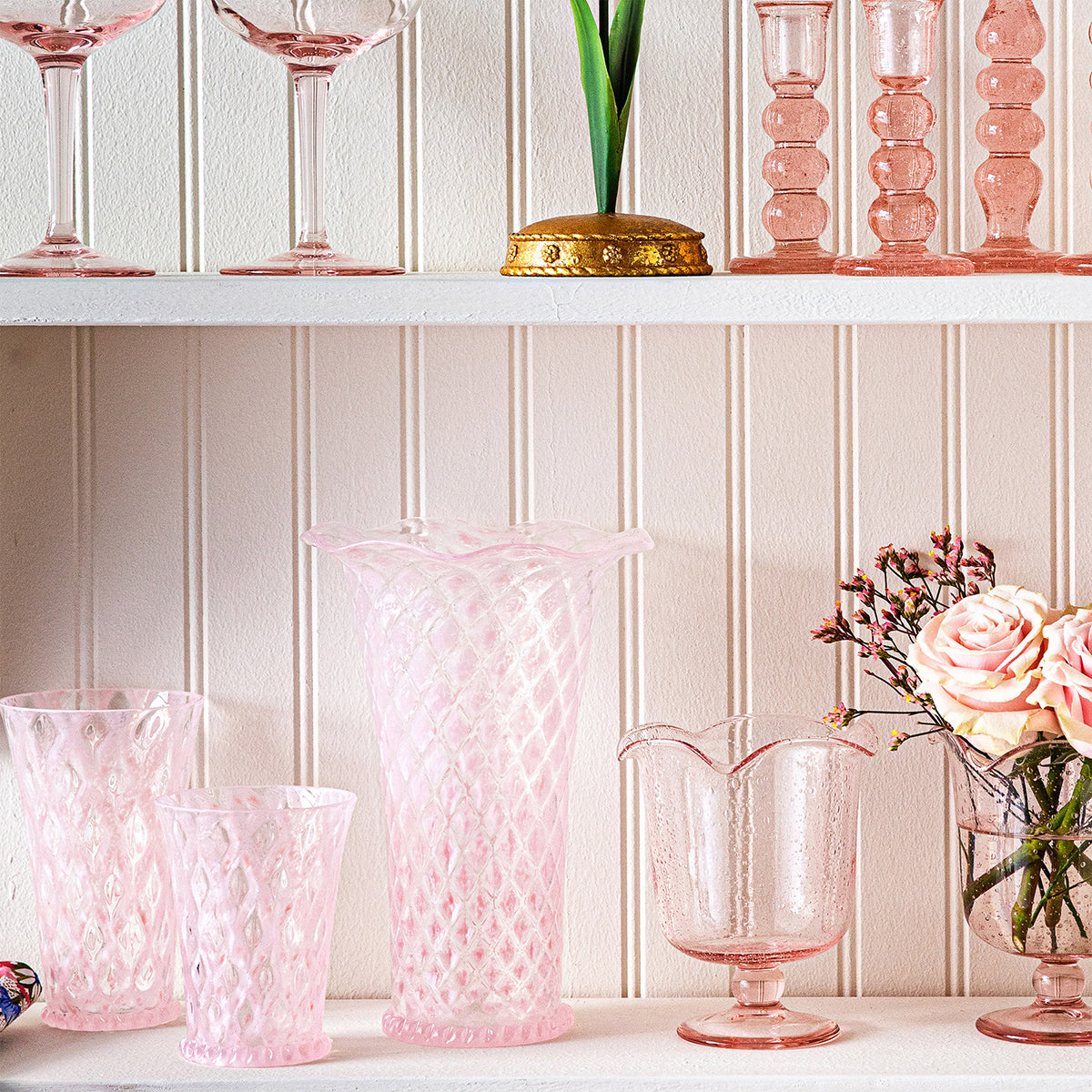 Trellis Large Tumbler in Blush