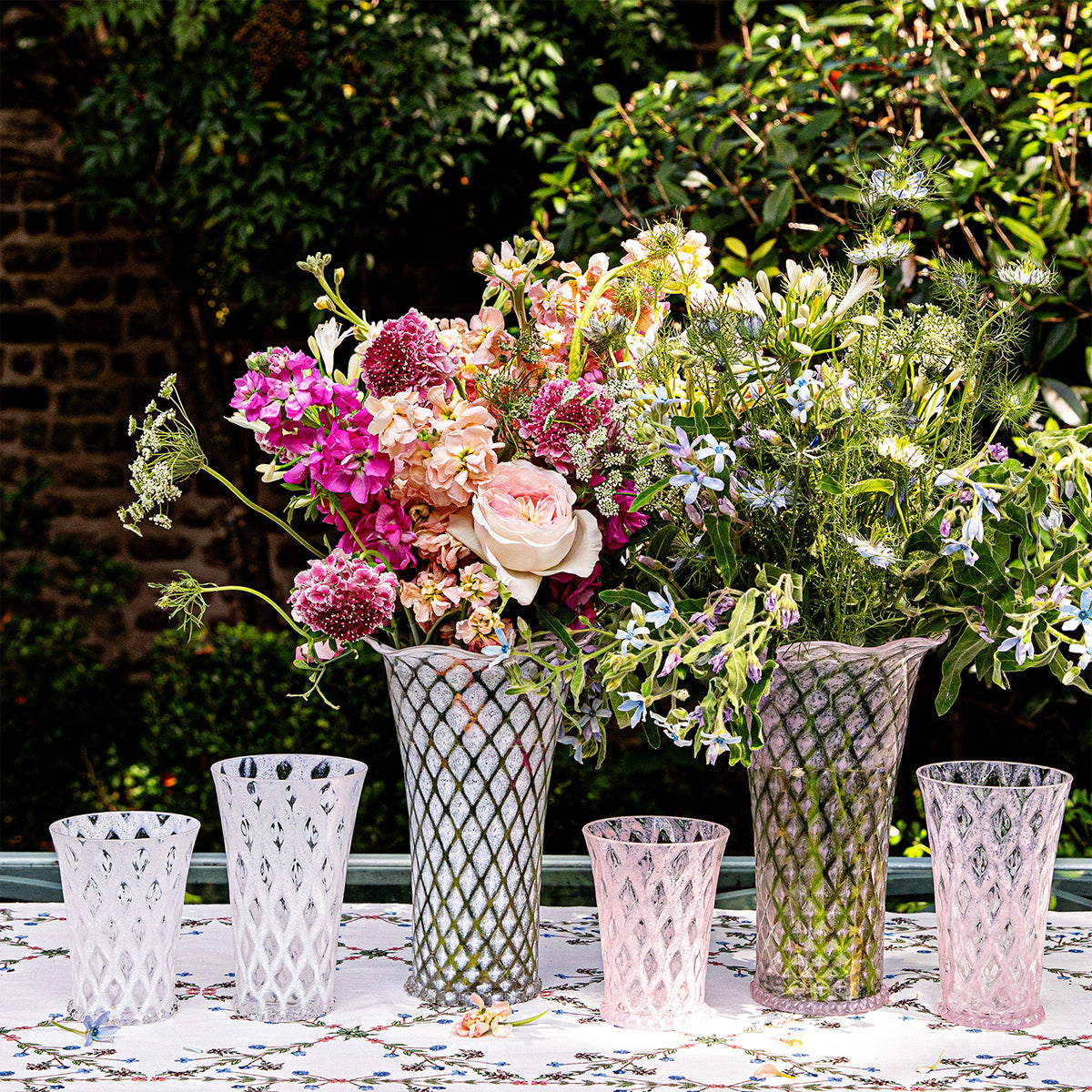 Trellis Large Tumbler in Blush