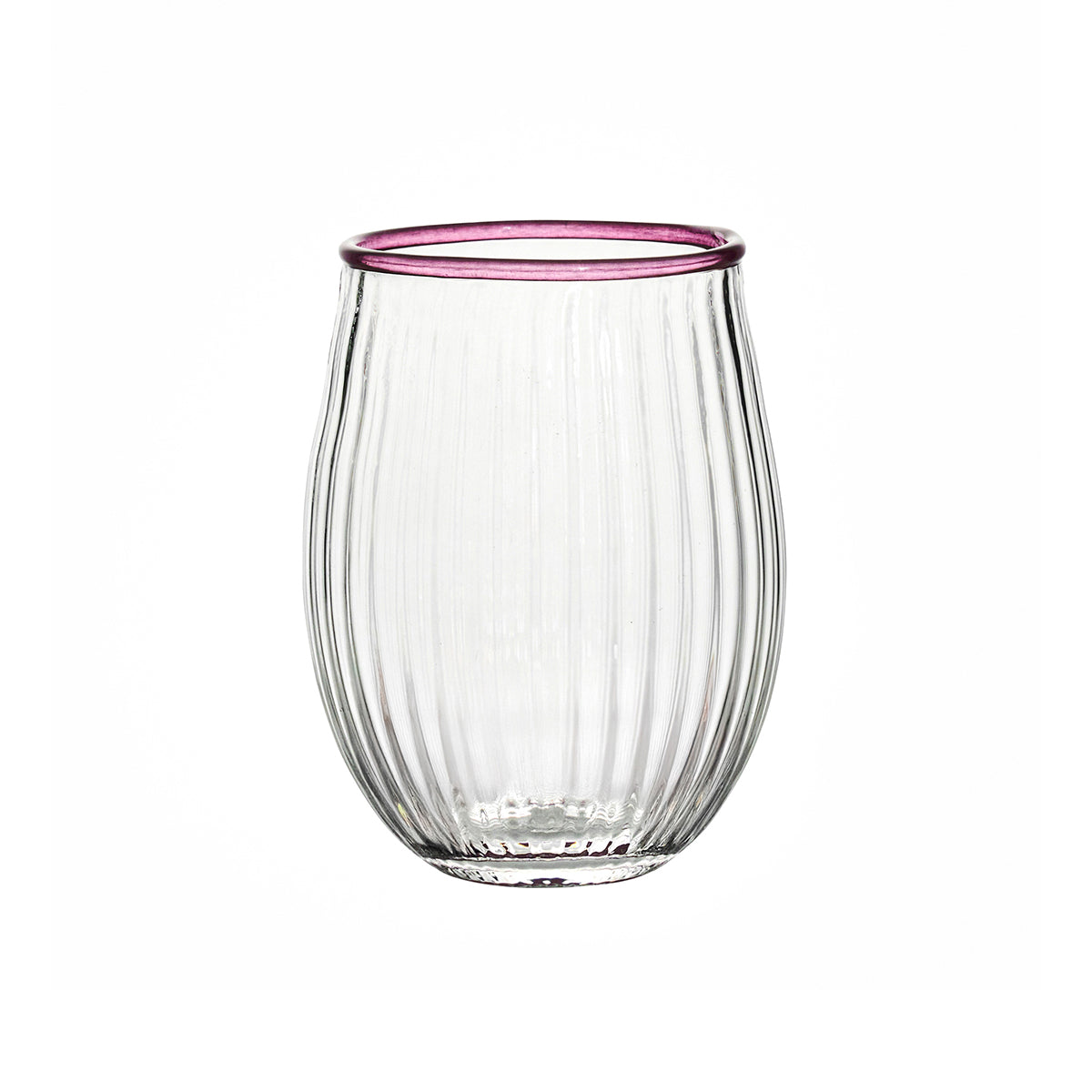 Nell Stemless Wine Glass in Blush