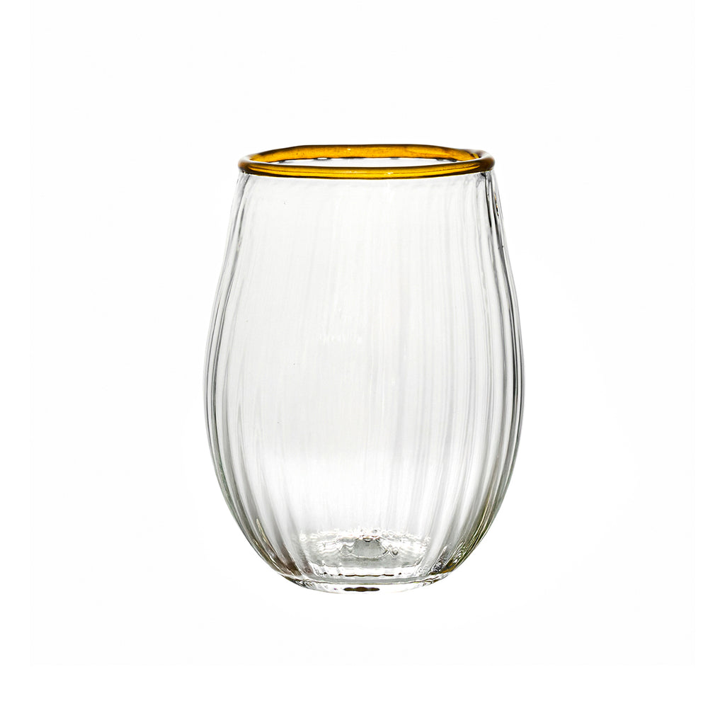 Nell Stemless Wine Glass in Daffodil