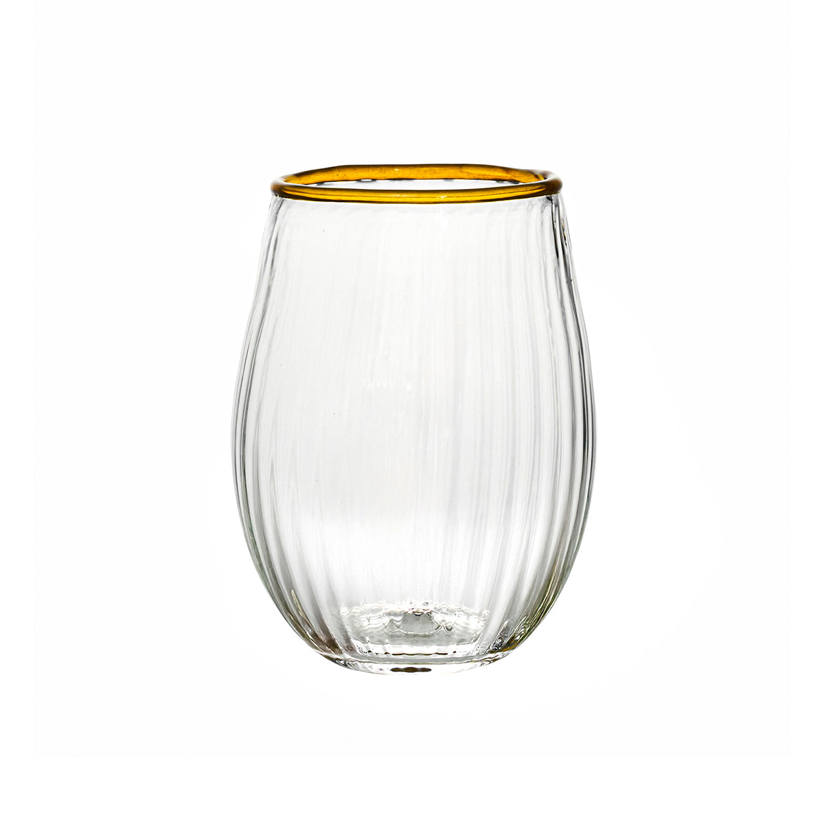 Nell Stemless Wine Glass in Daffodil