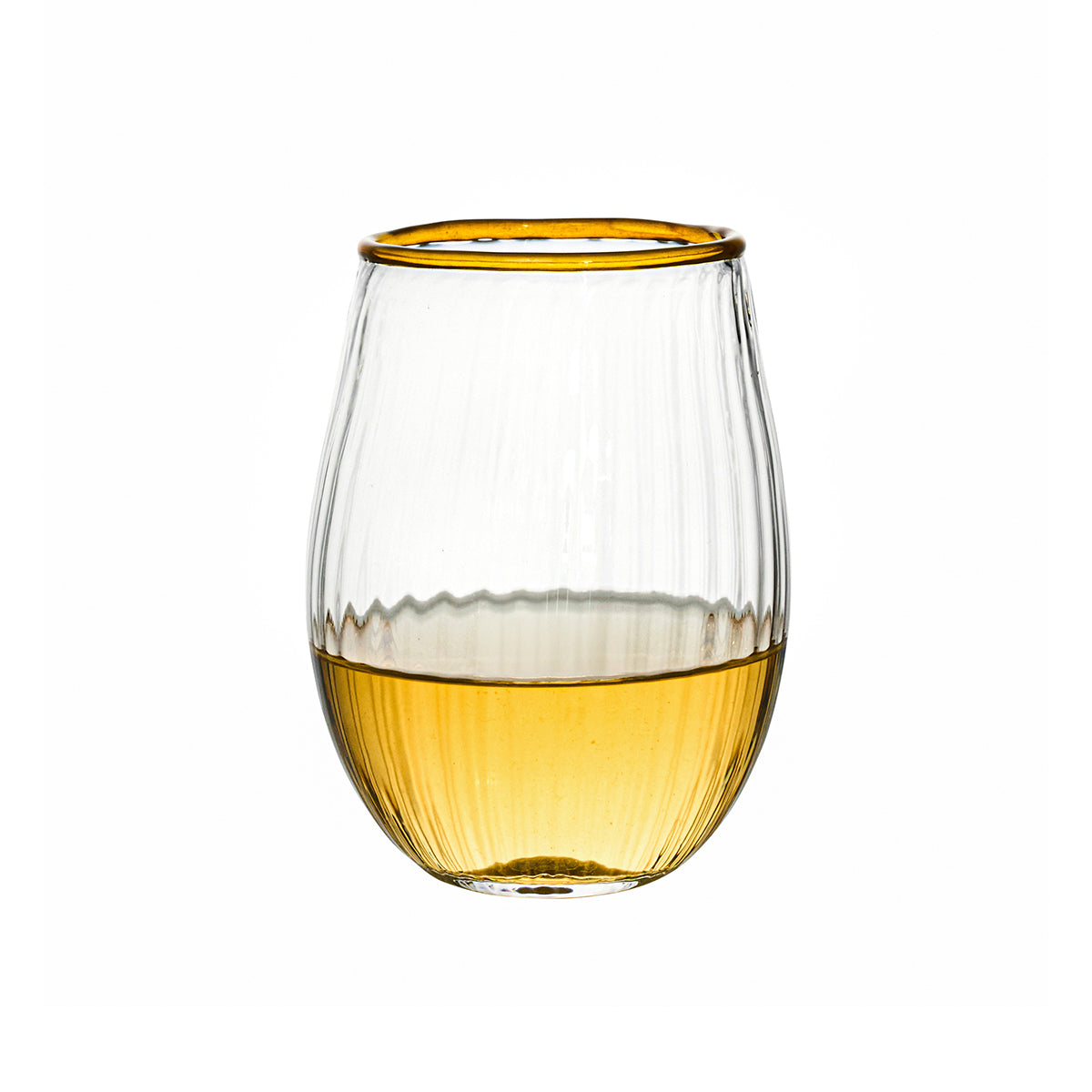 Nell Stemless Wine Glass in Daffodil
