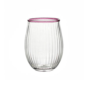 Nell Stemless Wine Glass Assorted in Multi, Set of 4