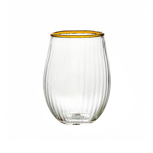 Nell Stemless Wine Glass Assorted in Multi, Set of 4