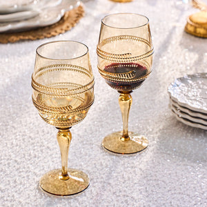 Ella Wine Glass in Amber