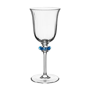 Nell Ruffle Wine Glass in Chambray
