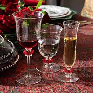 Nell Ruffle Goblet in Ruby