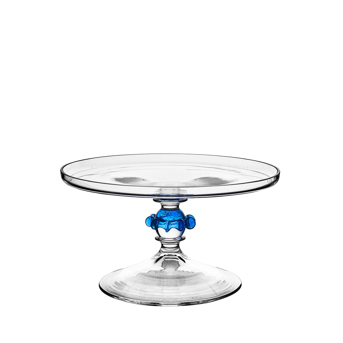 Nell Ruffle Petite Cake Dome & Stand Set in Chambray