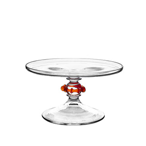 Nell Ruffle Petite Cake Dome & Stand Set in Ruby
