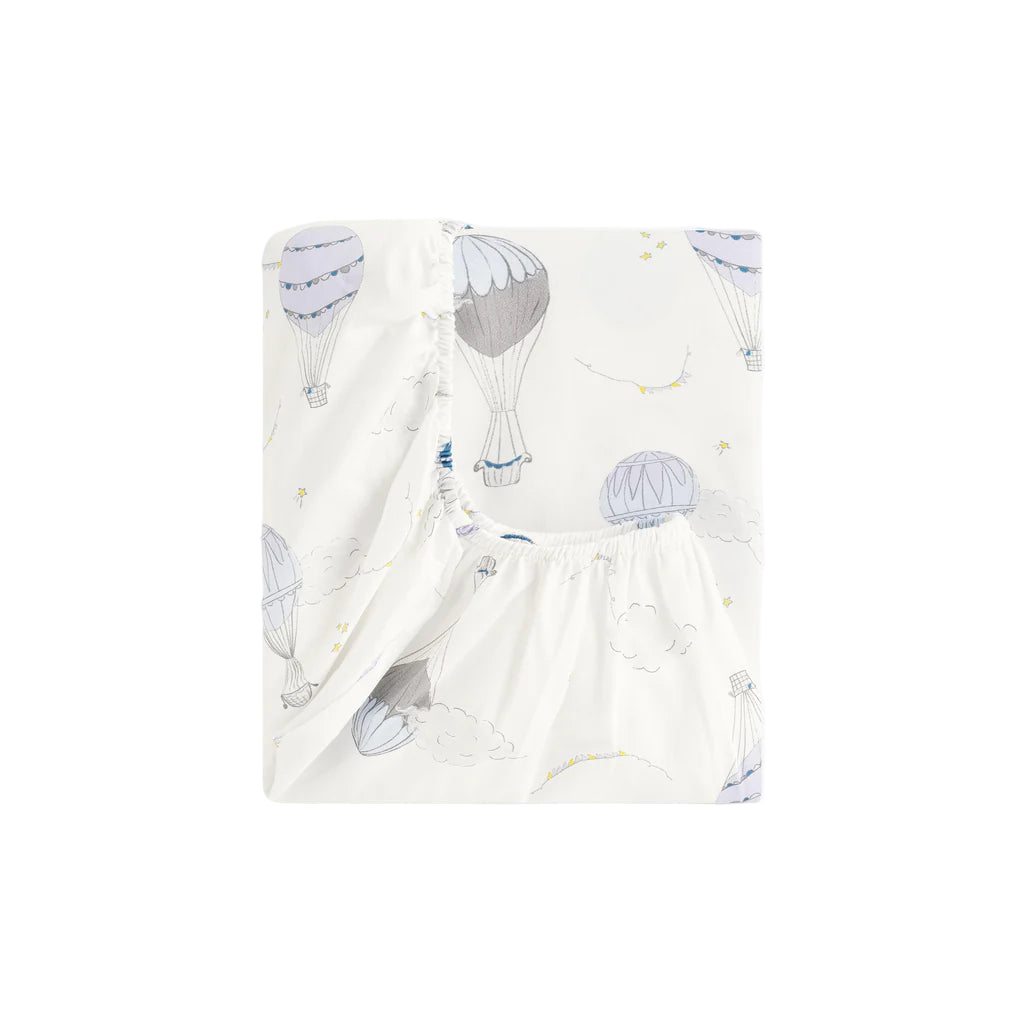 Touch The Sky Crib Sheet in Blue