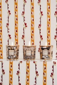 Trio Travel Candle Set in Afrika, Caravane &amp; Rosace