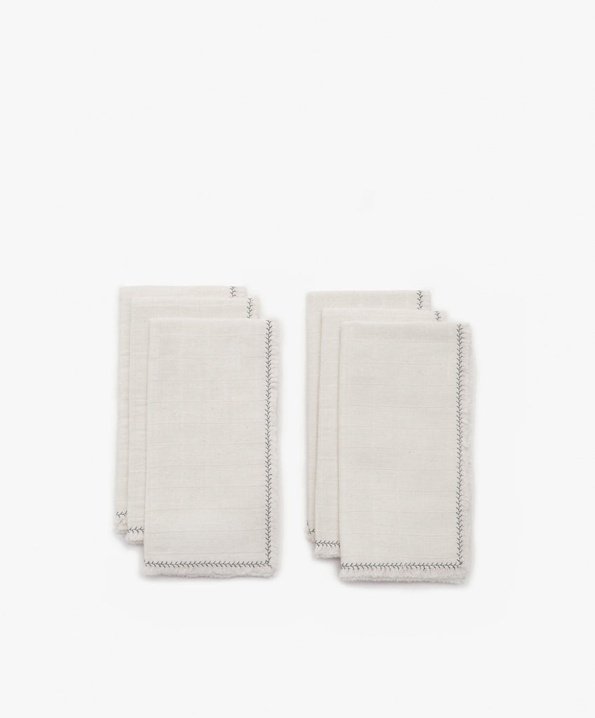bicla Filial Napkin, Set of 6 (Bottle Green)