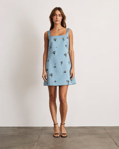 Barton Dress in Cloudy Seafoam
