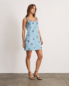 Barton Dress in Cloudy Seafoam