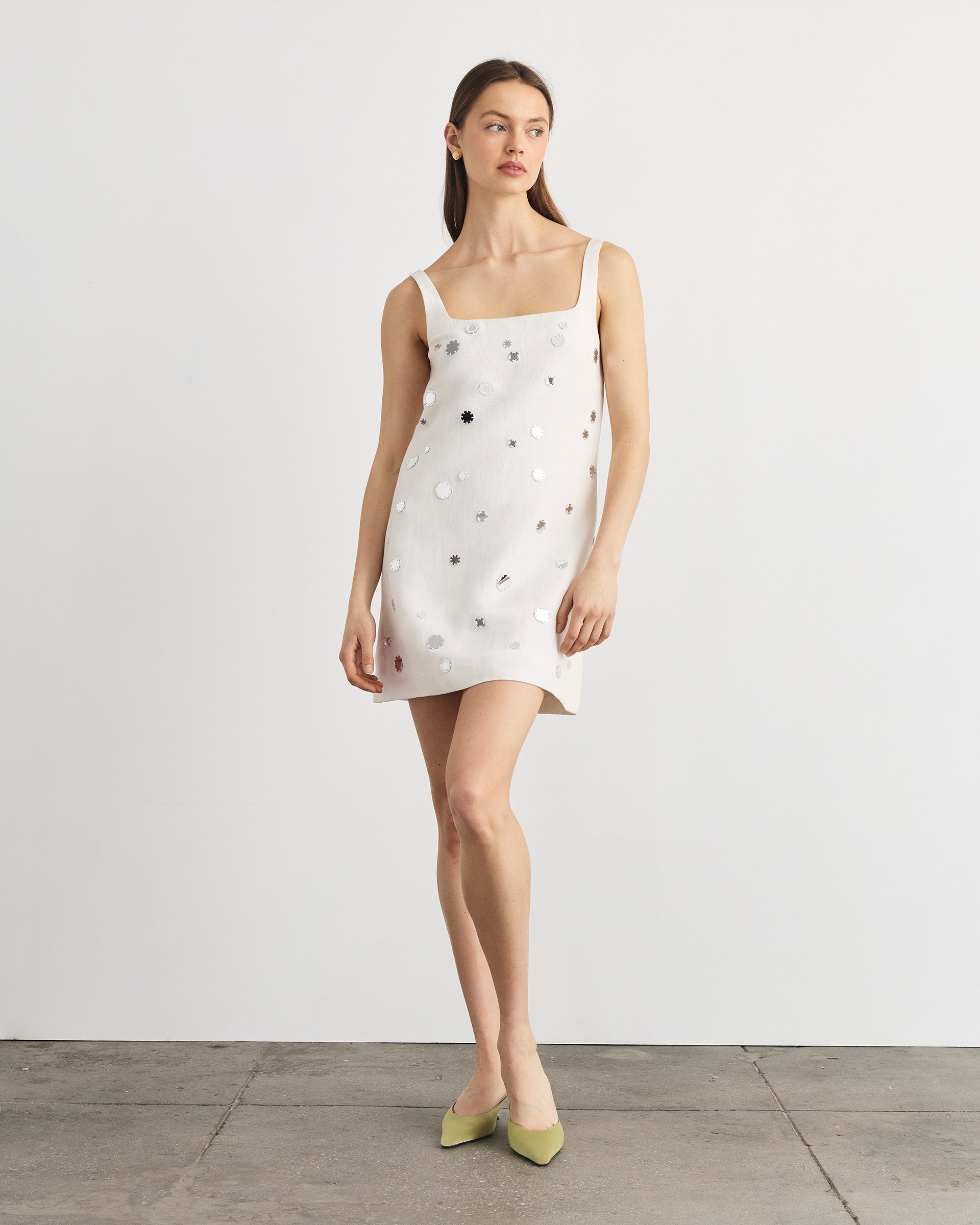 Barton Mirror Dress in Cream