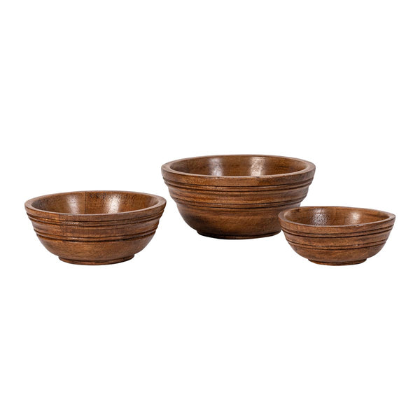 Juliska Bilbao Wood Nesting Bowls