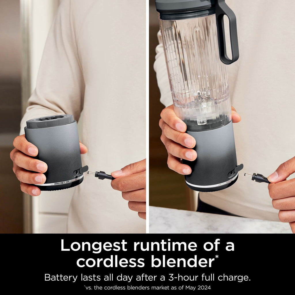 Shark Blast Max Cordless Portable Blender, Cool Gray