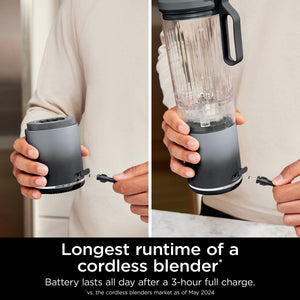 Shark Blast Max Cordless Portable Blender, Cool Gray