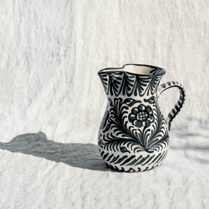 Medium Pitcher With Hand Painted Designs