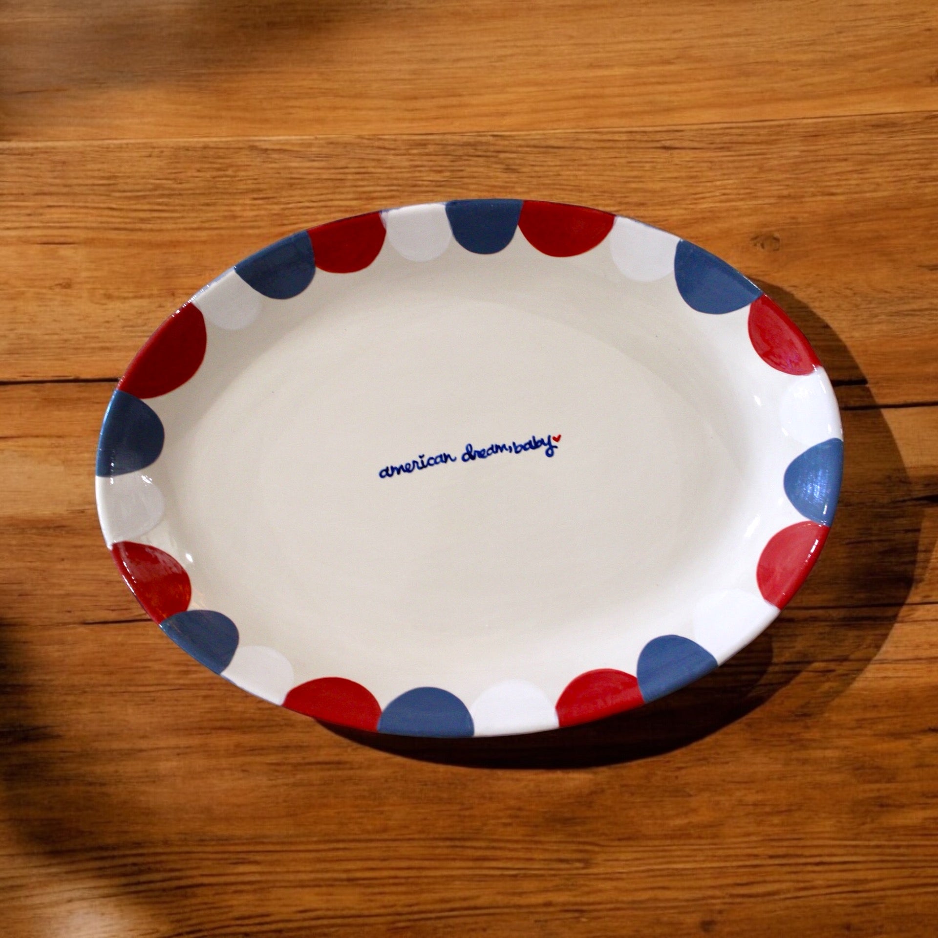Hand-painted “American Dream, Baby” Serving Tray