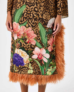 Seraphina Crepe Dress - Leopard Floral media 5